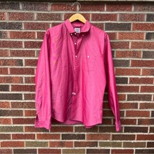 Express Fitted Glare Like Red Button Down Dress Shirt