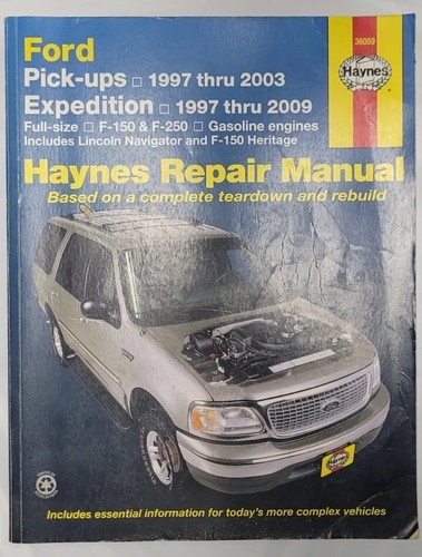 Haynes Repair Manual 1997-2009 Ford Pick-Up Expedition Navigator 36059 - Foto 5 di 5