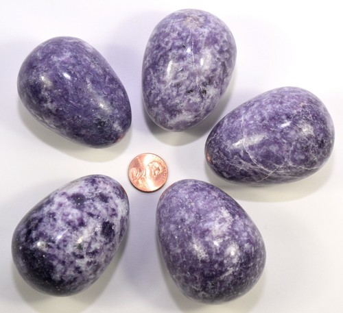 Uovo di lepidolite viola 2,3" pietra preziosa lucida cristallo Lithia Mica - Brasile (1PZ) - Foto 2 di 7