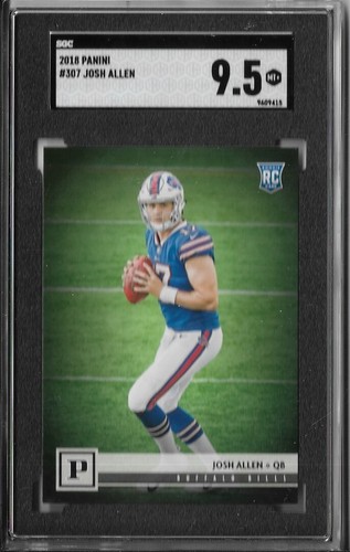 SGC 9.5 Mint+ 2018 Panini Canvas JOSH ALLEN Rookie RC #307 BILLS MVP!!!