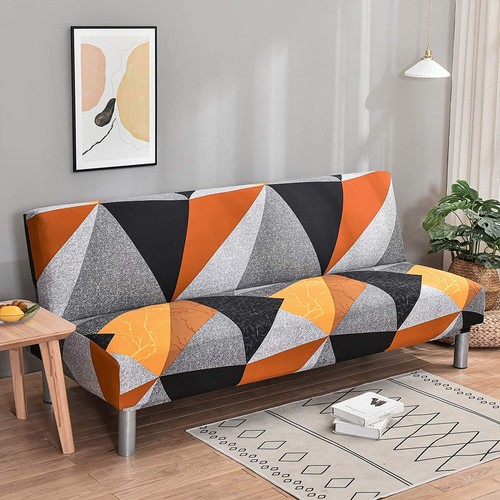 Armless Futon Slipcover Folding Sofa Cover Stretch Couch Furniture Protector - Picture 20 of 96