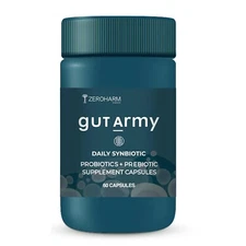 Holistic Curcumin ZEROHARM Gut Army Probiotics Supplement for 60 Vegan Capsules