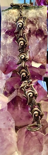 Rare vintage Carl Chiara sterling silver parrot bracelet signed handmade Italy - Picture 4 of 10