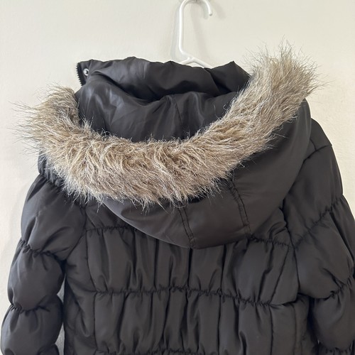 Kenneth Cole Reaction Puffer Hooded Winter Coat Women’s Sz Medium Black - Picture 11 of 13