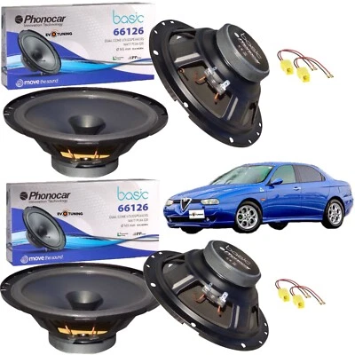 4 Casse Altoparlanti Anteriori e Posteriori per Alfa Romeo 156 Phonocar Bicono
