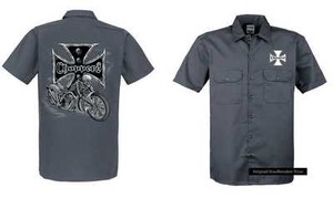 Chopper Chopper amp;oldschoolmotiv Biker Worker Grau Modell Hd Skelett Shirt Vintage 61wznqTX