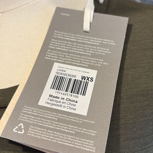 Icebreaker Women's Merino Tech Lite II Short Sleeve T-Shirt Trailhead XS NWT - Picture 3 of 6