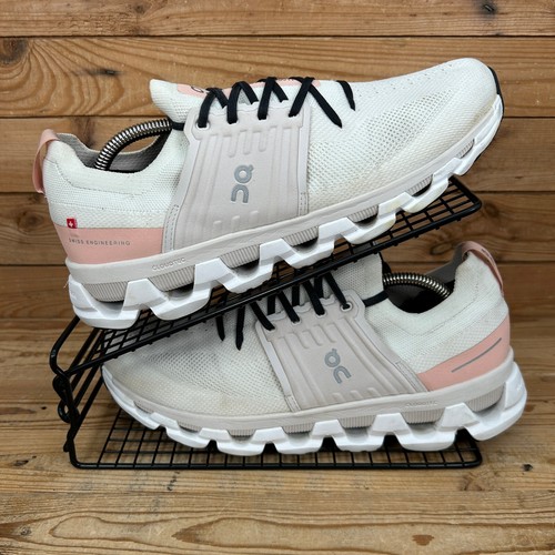 On Running Turnschuhe Damen Größe UK 8,5 Cloudswift 3 elfenbein rose Schweizer Fitnessschuhe