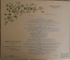 Lot de 3 Menus ferme du pre catelan  1910 avec illustration   georges redon
