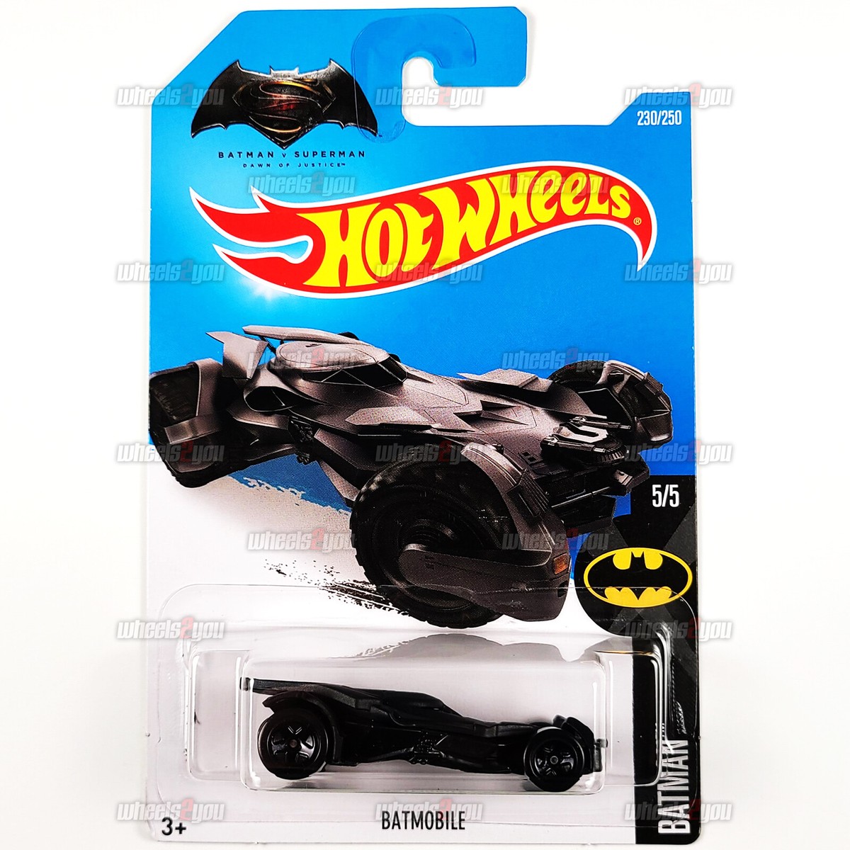 Hot Wheels for 2016 Batman Series 5/5 Batmobile Black W/ 5sps for