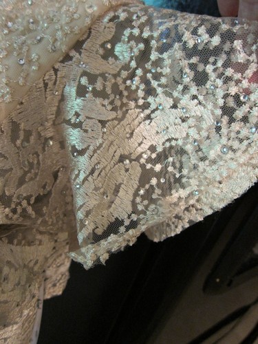 MAC DUGGAL 20310 Ivory Nude Embroidered Rhinestone Flutter Sleeve V-Neck Gown 4 - Picture 4 of 11