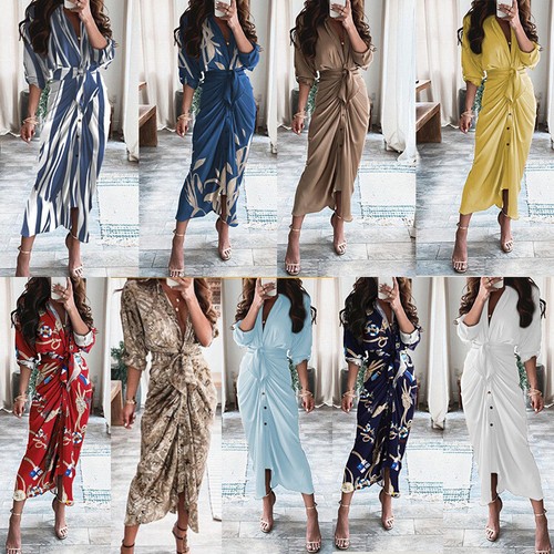 go*lden Vestido Estampado Cuello en V Plisado Ganso - Imagen 4 de 48