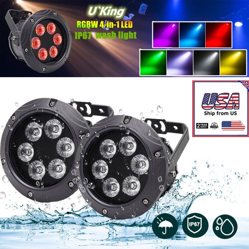 100W Par Can Light DMX RGBW Waterproof IP67 Disco Dance Party Outdoor Yard Light - Picture 12 of 14