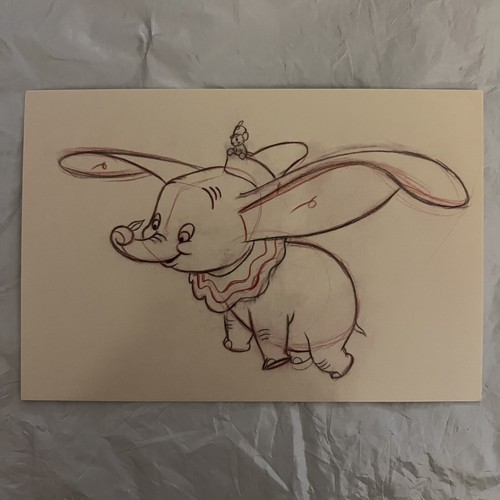 Dumbo Postcard Art of Disney Collection Timothy Mouse Flying Elephant