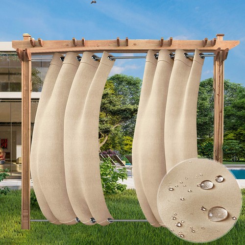 Extra Große Terrasse Outdoor Wasserdichte Vorhänge Garten Winddicht Verdunkelungsvorhänge - Bild 13 von 23