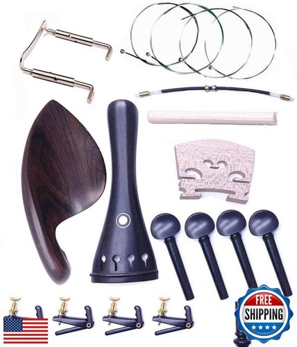 Jiayouy Violine Teile und Zubehör 4/4 Violine DIY Kit für Schüler Anfänger - Bild 2 von 5