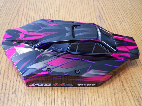 Fit Traxxas Jato 4x4 VXL Pink Black Clipless Body & Latch 9060-PINK 90386-4 - Picture 3 of 7