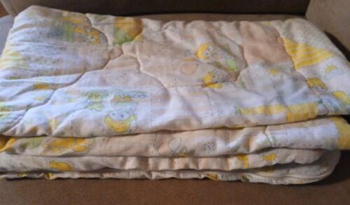 VTG 1970 Precious Moments QUILTED Zip Comforter Sleeping Bag 31" × 19" Zipped - Picture 3 of 11