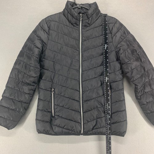 Big Chill Jacket Womens Medium Black Full Zip Pocket Puffer Mock Neck Outdoor - Picture 9 of 14