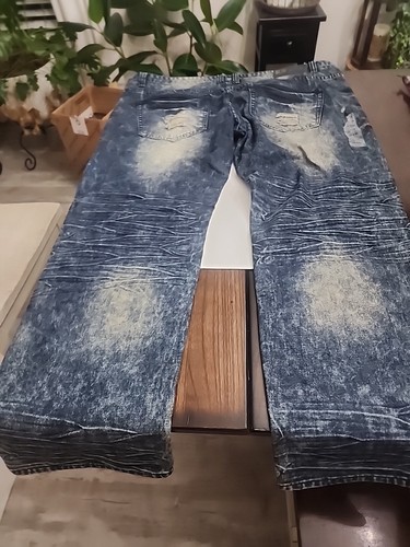 Blue Stich Jeans 44x32 Rn 72619 Distressed - Picture 10 of 13
