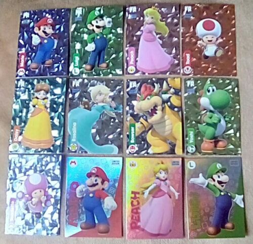 Panini Super Mario Trading Cards Limited Edition 2022 Complete Set of 9 + Bonus - Picture 1 of 7