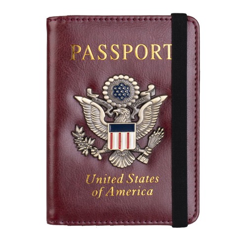 Usa America Rfid Passport Cover Holder , Faux Leather Wallet Id Cards Slots Case - Picture 15 of 15