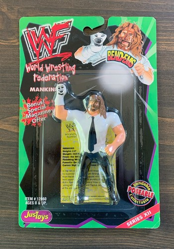 WWF WWE Bend Ems Mankind Mick Foley Socko Justoys ...