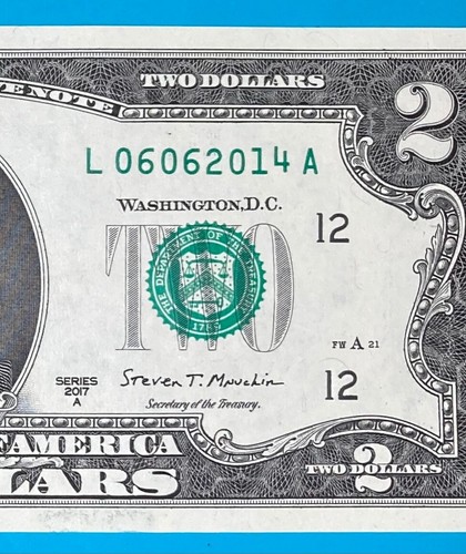 June 6, 2014 : L 06062014 A BIRTHDAY Note $2 Two Dollar Bill *Uncirculated*