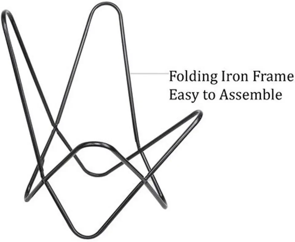 Silla mariposa de cuero hecha a mano asiento para dormir salón acento hogar y jardín silla Foto 4 de 4