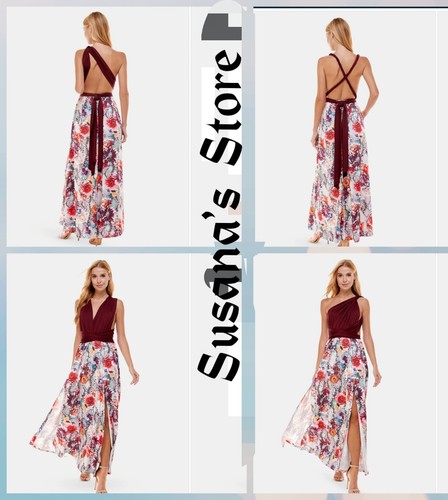 NWT Bebe SIZE M Printed Convertible Maxi Dress Beautiful and Sexy Maxi!! $198 - Picture 1 of 13