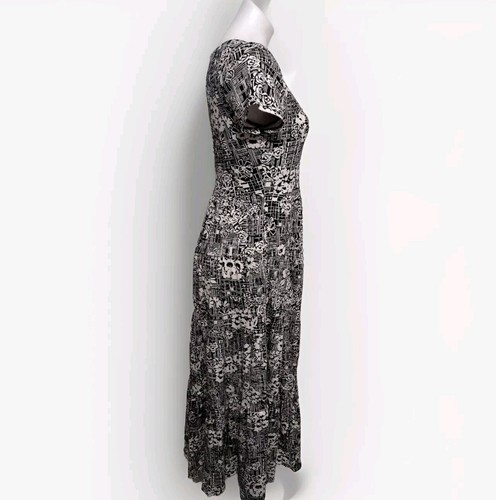 Maeve Anthropologie Catalina Black Floral Tiered Maxi Dress Small NWT MSRP $138 - Picture 8 of 17