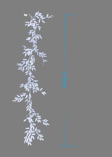 Artificial vine with white leaves long rattan for hanging home decoration - Picture 3 of 5