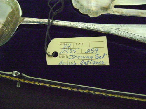 Antiguo juego de servir plata A&D pastel, ensalada/fruta cuchara y tenedor - Imagen 12 de 14