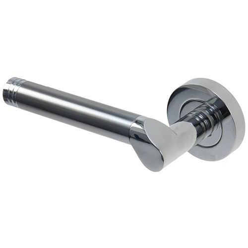 Calisto Internal Door Handles Lever On Rose - Polished / Satin Chrome DH3665 - Picture 2 of 3
