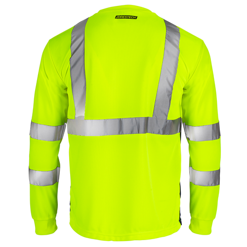 5er-Pack Hi-Vis Sicherheit Arbeitskleidung Langarmshirt Top reflektierendes Band zweifarbig - Bild 4 von 26