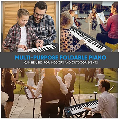 Pyle Portable and Foldable Electronic Piano Keyboard with 88 Standard Keys - Picture 4 of 12