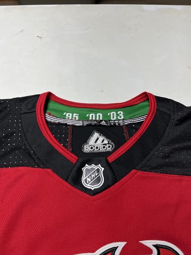 Adidas New Jersey Devils Will Butcher #8 Hockey Red/ Black Jersey Sz 50 - Picture 6 of 14