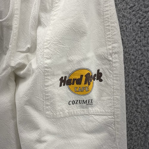 Pantaloni da salotto Hard Rock Cafe Cozumel Mexico taglia media bianchi sabbia spiaggia - Foto 3 di 10