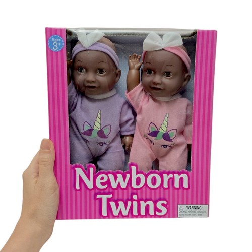 New Newborn Twin Doll Pack of 2 Baby Dolls Kids Concepts Girls Gift Set - Picture 2 of 3