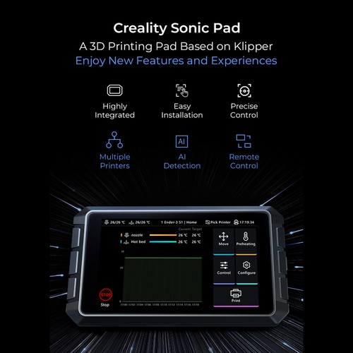 Sonic Pad Multi Touchscreen für 3D Drucker Ender 3V2 Ender-3 S1PRO C6Q2 - Bild 11 von 11