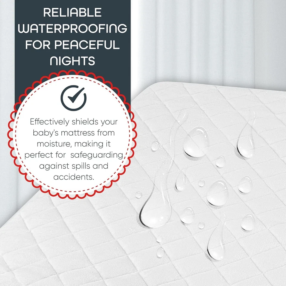 2 Colchones Cuna Espuma Niño Cama Bebé Impermeable Cojín Almohadilla Protector Colchón Foto 3 de 4