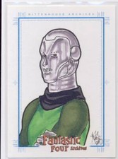 Tarjeta de boceto Allen Doombot 2008 Marvel Fantastic Four Archives