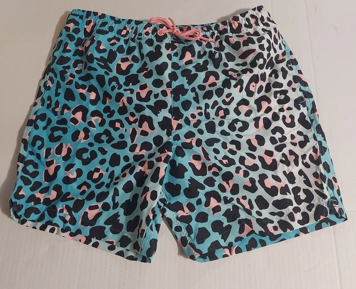 Leopard sales swim trunks