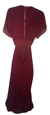 loose burgundy dress Lulus Long Dress Women's Medium Burgundy Loose Flowy Fit Bridal Nightgown  Event