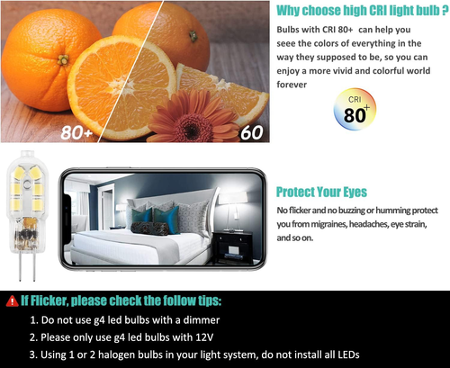 G4 LED Bulb, 12V G4 Bi Pin Bulb, NOT Dimmable G4 20W Halogen Bulb Replacement, D - Picture 5 of 12