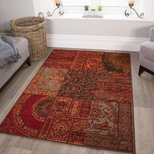 Patchwork braun orange Wohnzimmerteppiche marokkanische Teppiche kleiner großer Läuferteppich - Bild 14 von 19
