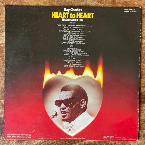 RAY CHARLES - HEART TO HEART - 20 hottest hits EX-(sleeve)/EX+ VINYL LP - Picture 2 of 12