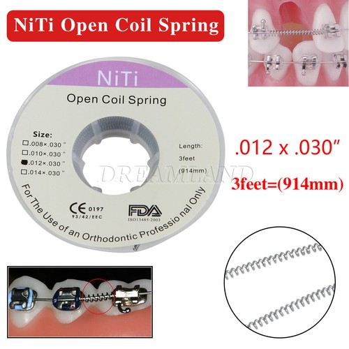 5X Resorte en espiral abierto Niti de ortodoncia Dental Dia.012 pulgadas 914mm - Picture 3 of 13
