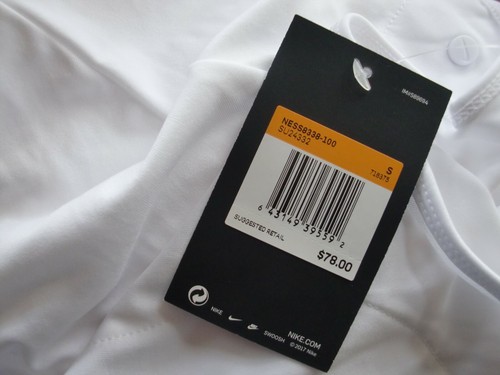 NWT~Women's~NIKE~SPORTSWEAR~White Pull Over Hooded Pockets Logo Poncho Size S. - Picture 10 of 10