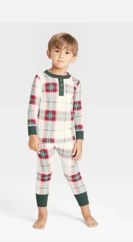 Hearth & Hand 2pc. Holiday Plaid Christmas Pajama Sleepwear Set (Size 18 Months) - Picture 2 of 8
